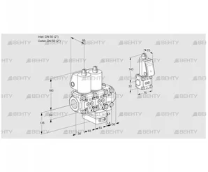 VCG3T50N/50N05NGNVQL/PPZS/PPPP (88106619) Клапан с регулятором соотношения Kromschroder