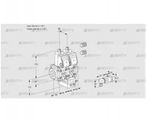 VCG2E40R/40R05NGEWR3/PP3-/PPPP (88107312) Клапан с регулятором соотношения Kromschroder