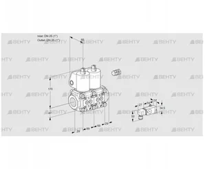 VCS2E25R/25R05NNWL/PPPP/-3PP (88105436) Сдвоенный газовый клапан Kromschroder