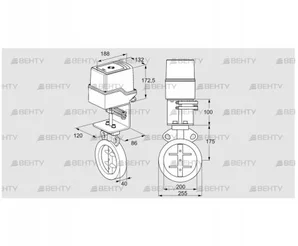 IDR200Z03D100AS/50-60Q30TR10 (88302784) Дроссельная заслонка Kromschroder