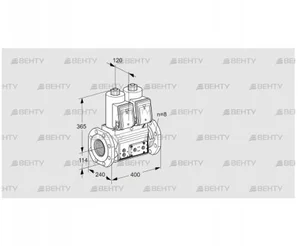 VCS9T125A05NNARE/PPPP/PPPP (88202843) Сдвоенный газовый клапан Kromschroder