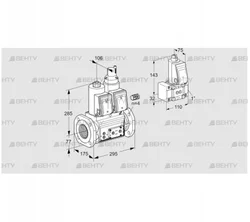 VCS665F05NLKR3E/PPPP/PPZ- (88204015) Сдвоенный газовый клапан Kromschroder