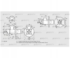 BIO 140RBL-50/35-(54)E (84008011) Газовая горелка Kromschroder