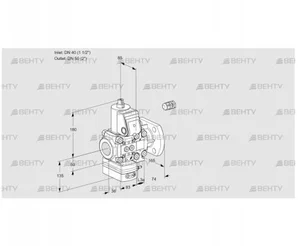 VAD3E40R/50F05D-50VWR/PP/PP (88106246) Газовый клапан с регулятором давления Kromschroder