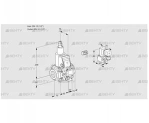 VAS1E15R/15R05LVWR/PP/BY (88103962) Газовый клапан Kromschroder