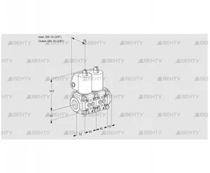 VCS1T10N/10N05NNQL/PPPP/MMMM (88103553) Сдвоенный газовый клапан Kromschroder