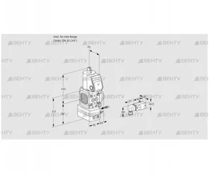 VAG1-/20R/NQAE (88030430) Газовый клапан с регулятором соотношения Kromschroder