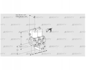 VCG2E40R/40R05NGKWL/PPPP/PPPP (88100903) Клапан с регулятором соотношения Kromschroder