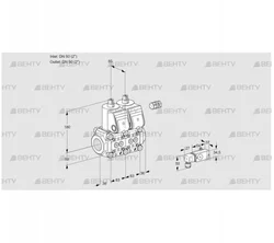 VCS3E50R/50R05NNWR/3-PP/PPPP (88104479) Сдвоенный газовый клапан Kromschroder