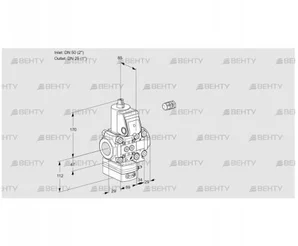 VAD2E50R/25R05D-100VWR/PP/PP (88102128) Газовый клапан с регулятором давления Kromschroder