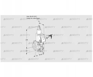 VAS120/-R/LW (88028140) Газовый клапан Kromschroder