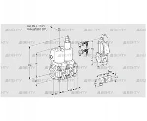 VCS2E40R/40R05NLWSL8/PPBS/-3PP (88107131) Сдвоенный газовый клапан Kromschroder