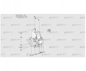 VAS3E40R/40R05NVWR/PP/PP (88106104) Газовый клапан Kromschroder