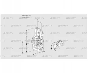 VAD1T25N/NQSR-100A (88020759) Газовый клапан с регулятором давления Kromschroder