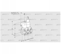 VCS2T40N/40N05NLQSL/PPPP/PPPP (88101977) Сдвоенный газовый клапан Kromschroder