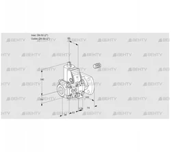 VAS3E50R/50F05NVWR/PP/PP (88106276) Газовый клапан Kromschroder