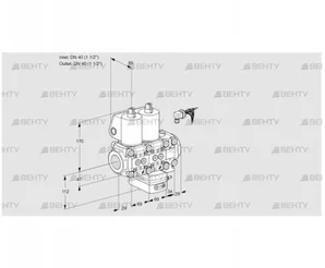 VCG2E40R/40R05NGEVWL/PPPP/PPPP (88100037) Клапан с регулятором соотношения Kromschroder