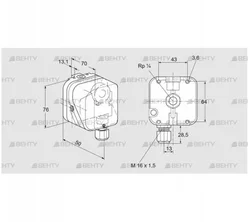 DG 150B-3 (84447400) Датчик-реле давления газа Kromschroder