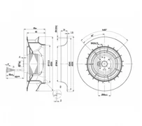 Центробежный вентилятор ebmpapst R2D250RA1001