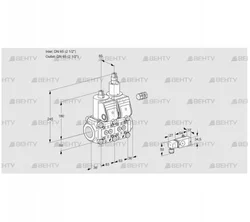 VCS3E65R/65R05NLWR/2--3/MMMM (88104214) Сдвоенный газовый клапан Kromschroder