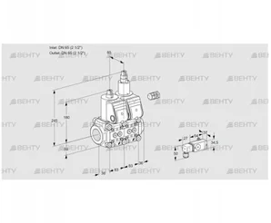 VCS3E65R/65R05NLWR/2--3/MMMM (88104214) Сдвоенный газовый клапан Kromschroder