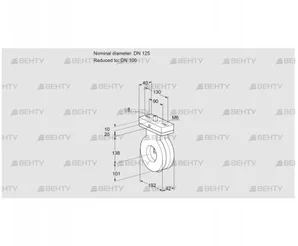 BVA125/100Z05V (88302107) Дроссельная заслонка Kromschroder