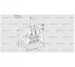 VCS3E50F/50F05NNKGR3/PPPP/PPPP (88105995) Сдвоенный газовый клапан Kromschroder