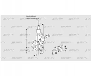 VAS120/-R/LW (88028452) Газовый клапан Kromschroder