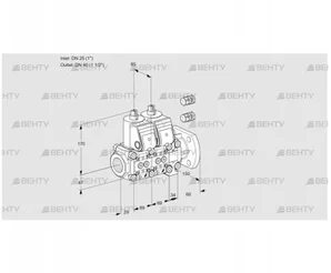 VCS2E25R/40F05NNVWR3/PPPP/PPPP (88101739) Сдвоенный газовый клапан Kromschroder