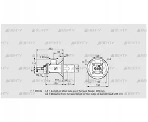 BIOA 65HM-300/235-(72)D (84022536) Газовая горелка Kromschroder