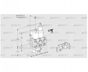 VCV2E25R/25R05VKLWL/PPPP/2-PP (88100261) Клапан с регулятором соотношения Kromschroder