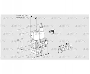 VCV2E40R/40R05VKLWL/PPPP/2-PP (88105322) Клапан с регулятором соотношения Kromschroder