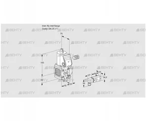 VAS1-/25R/NW (88015578) Газовый клапан Kromschroder