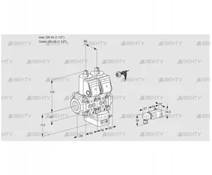 VCV2E40R/40R05NVKWR/PPPP/2-PP (88104233) Клапан с регулятором соотношения Kromschroder