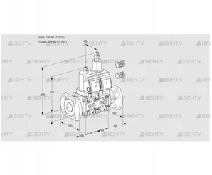 VCS2E40F/40F05NLWGR3/PPPP/PPPP (88100054) Сдвоенный газовый клапан Kromschroder