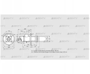 BIC 80RB-300/335-(6)E (84032041) Газовая горелка Kromschroder