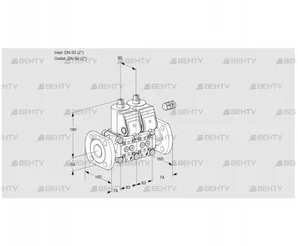 VCS3E50F/50F05NNKR/PPPP/PPPP (88103692) Сдвоенный газовый клапан Kromschroder