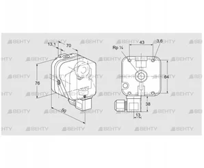 DG 150SG-6K2 (84447444) Датчик-реле давления газа Kromschroder