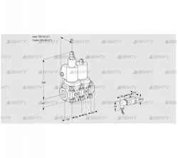 VCS2T50N/50N05LNQSL/MMMM/3-MM (88100804) Сдвоенный газовый клапан Kromschroder