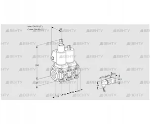 VCS2T50N/50N05LNQSL/MMMM/3-MM (88100804) Сдвоенный газовый клапан Kromschroder