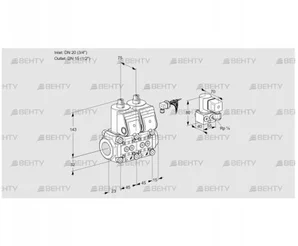 VCS1E20R/15R05NNWR/PPPP/PPZY (88104662) Сдвоенный газовый клапан Kromschroder