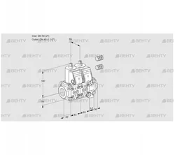 VCS3E50R/40R05NNVWR3/PPPP/PPPP (88106110) Сдвоенный газовый клапан Kromschroder