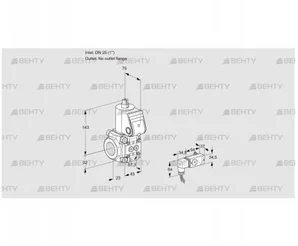 VAS1T25/-N/NQ (88027666) Газовый клапан Kromschroder