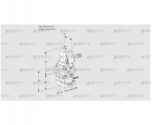 VAG120R/NQGRAE (88026074) Газовый клапан с регулятором соотношения Kromschroder