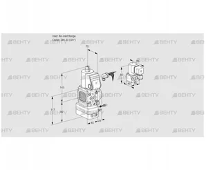 VAG1-/20R/NWAE (88019042) Газовый клапан с регулятором соотношения Kromschroder