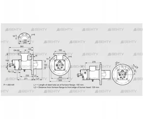 BIO 140KB-150/135-(66E)EZ (84199368) Газовая горелка Kromschroder