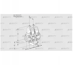 VCH1T20N/20N05NHAVQSR/PPPP/PPPP (88100907) Клапан с регулятором расхода Kromschroder