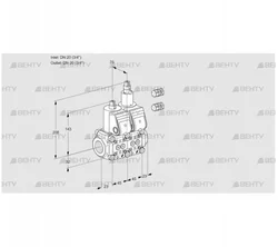 VCS1E20R/20R05NLQR3/PPPP/PPPP (88100130) Сдвоенный газовый клапан Kromschroder