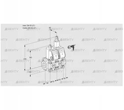 VCS3E50R/50R05NLWR/PPPP/PPPP (88103029) Сдвоенный газовый клапан Kromschroder