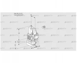 VAH1E15R/20R05FHEVWR/PP/PP (88102522) Клапан с регулятором расхода Kromschroder